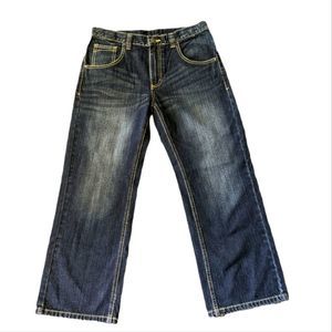 Wrangler Originals Relaxed Straight Leg Husky Dark Blue Jeans Size 14